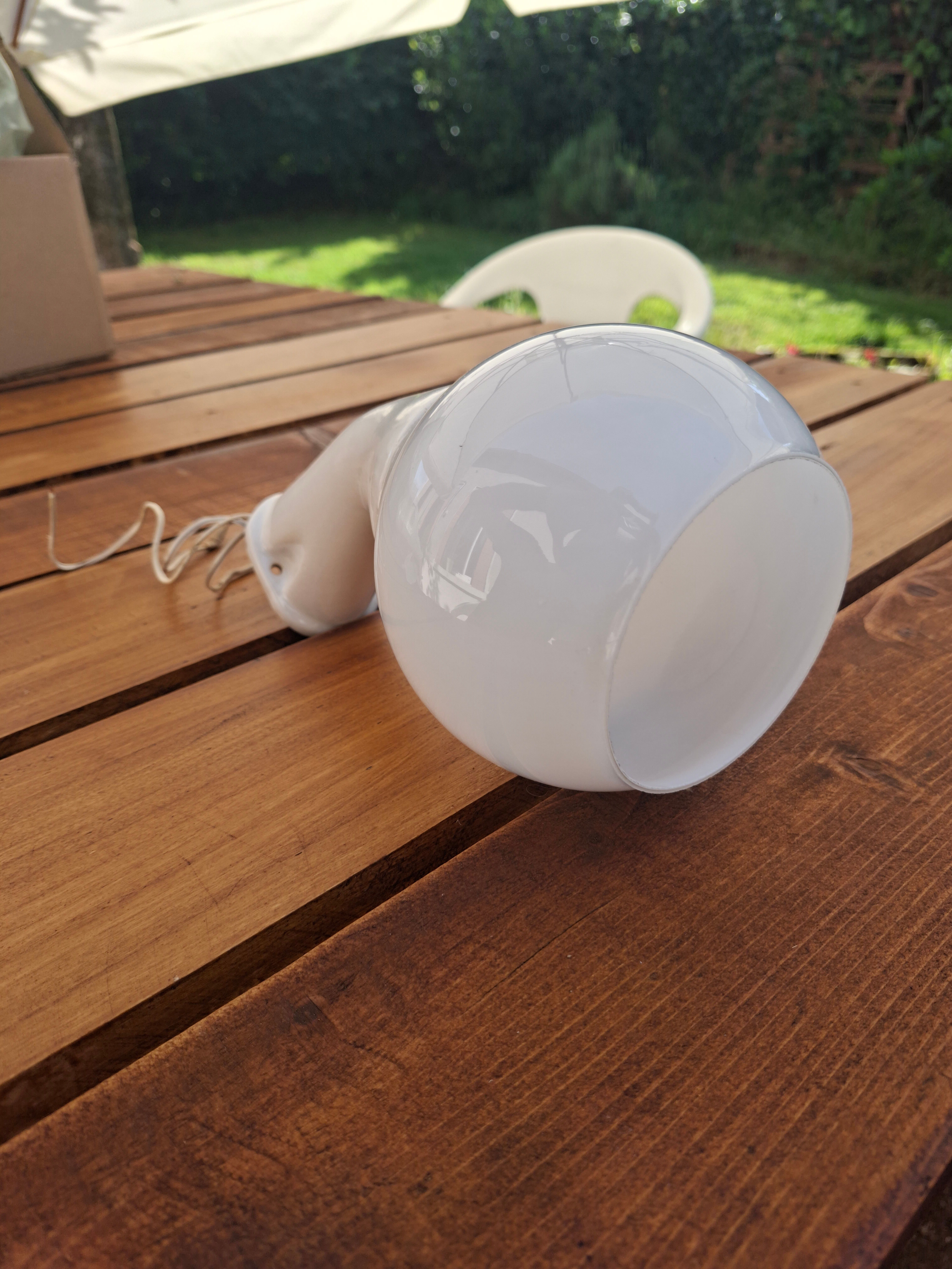 Rare vintage Italian wall lamp from the 1940s - opal glass