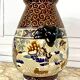Glazed ceramic vase of the School of Bien-Hoa, Decorations of sages, circa 1930