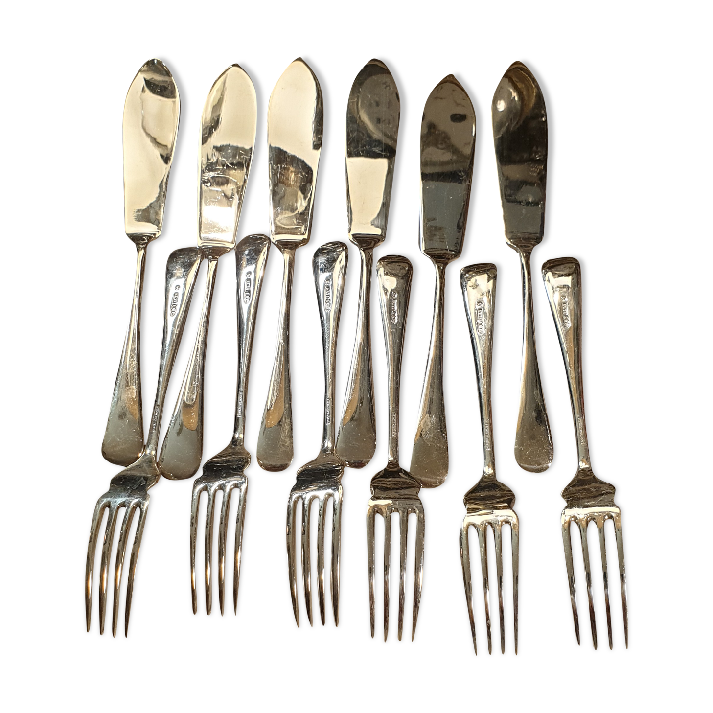 English metal fish service