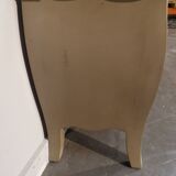 Wooden TV cabinet, 1 drawer, 2 storage spaces, Taupe patina