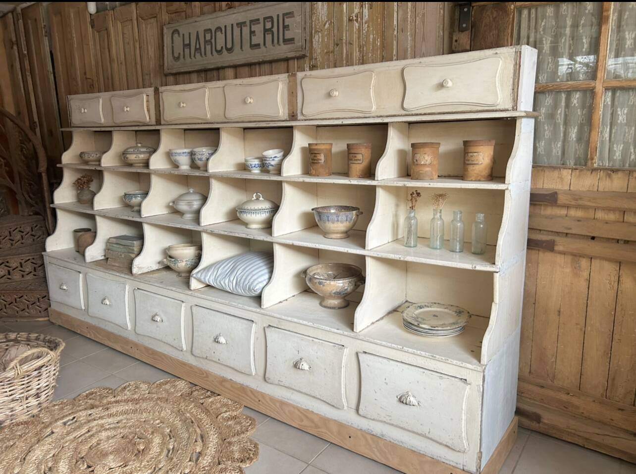 Exceptional old grocery store furniture - dresser