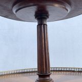 Late 19th century tripod pedestal table in wood marquetry
