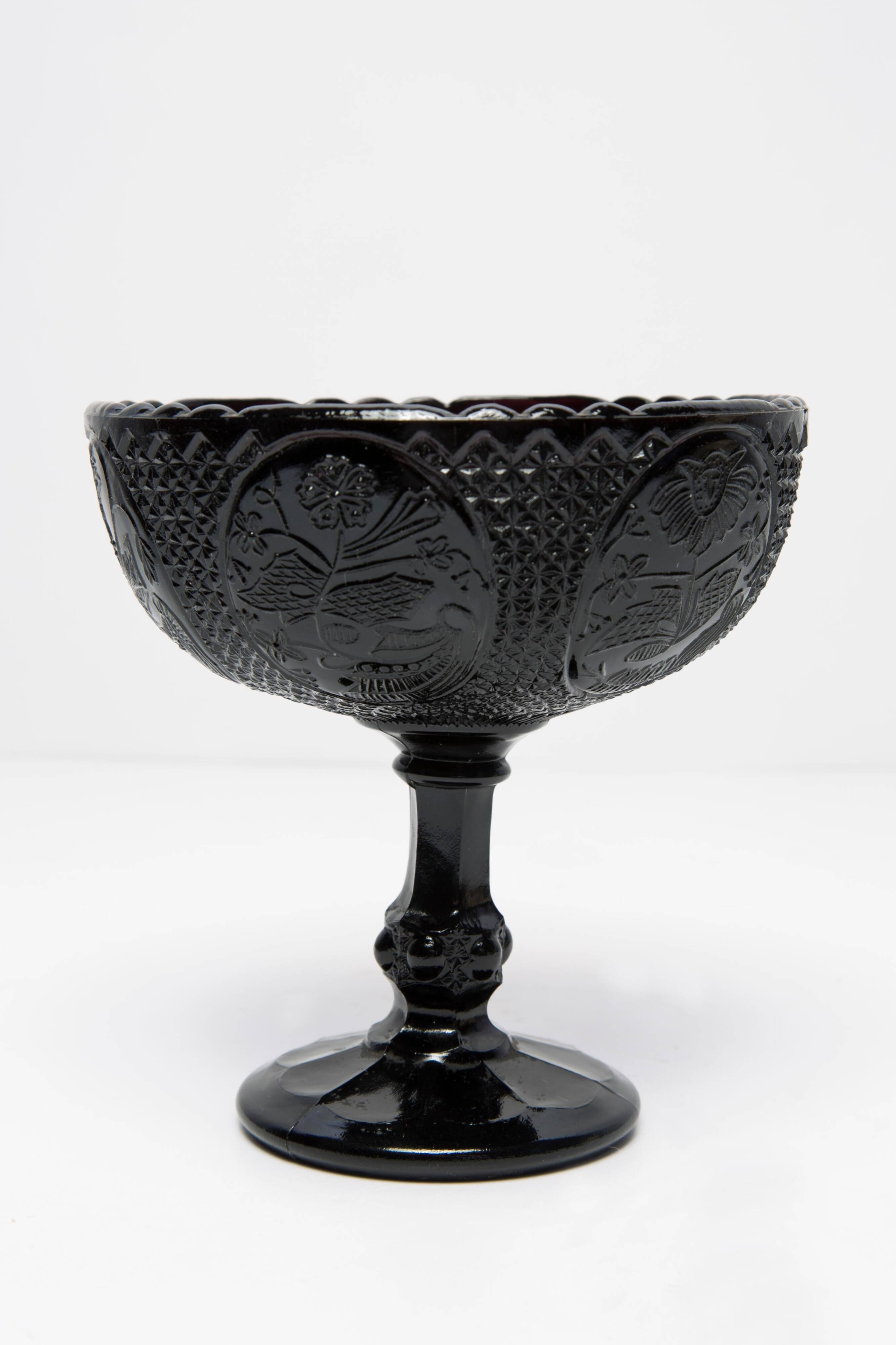 Vintage black decorative plate, Italy, 1960s