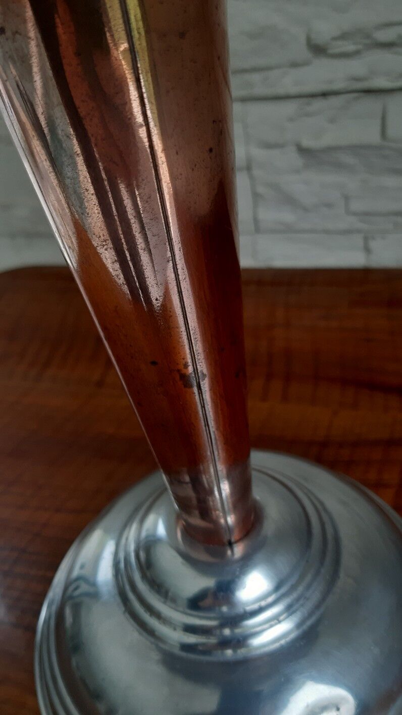 Copper and aluminum mushroom lamp