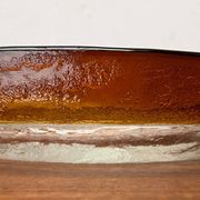 Modern mid-century glass bowl by Pertti Santalahti for Humppila, Finland, 1960s.