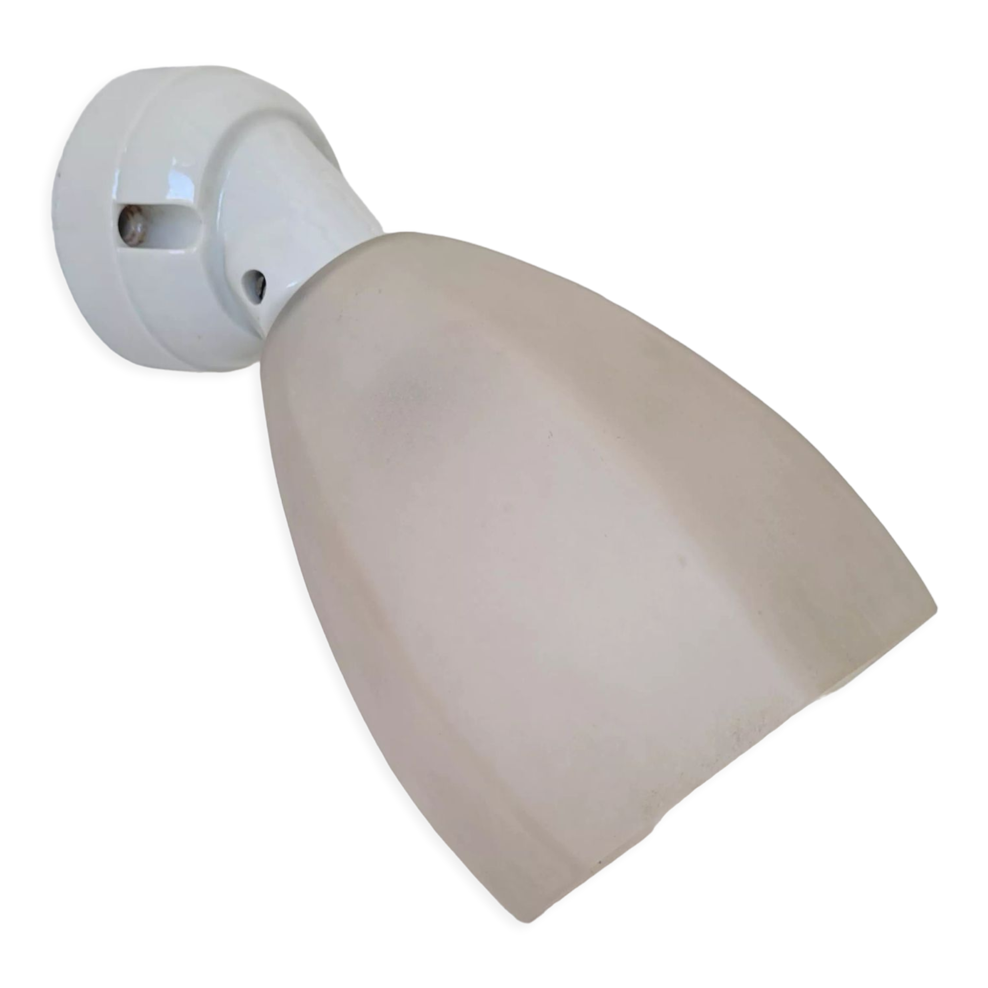 Art Deco wall lamp in porcelain and glass