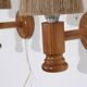 Paire d'applique vintage en bois et corde 1960