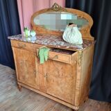Low cabinet with walnut bramble mirror