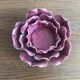 Vintage barbotine candle holder rare rose shape