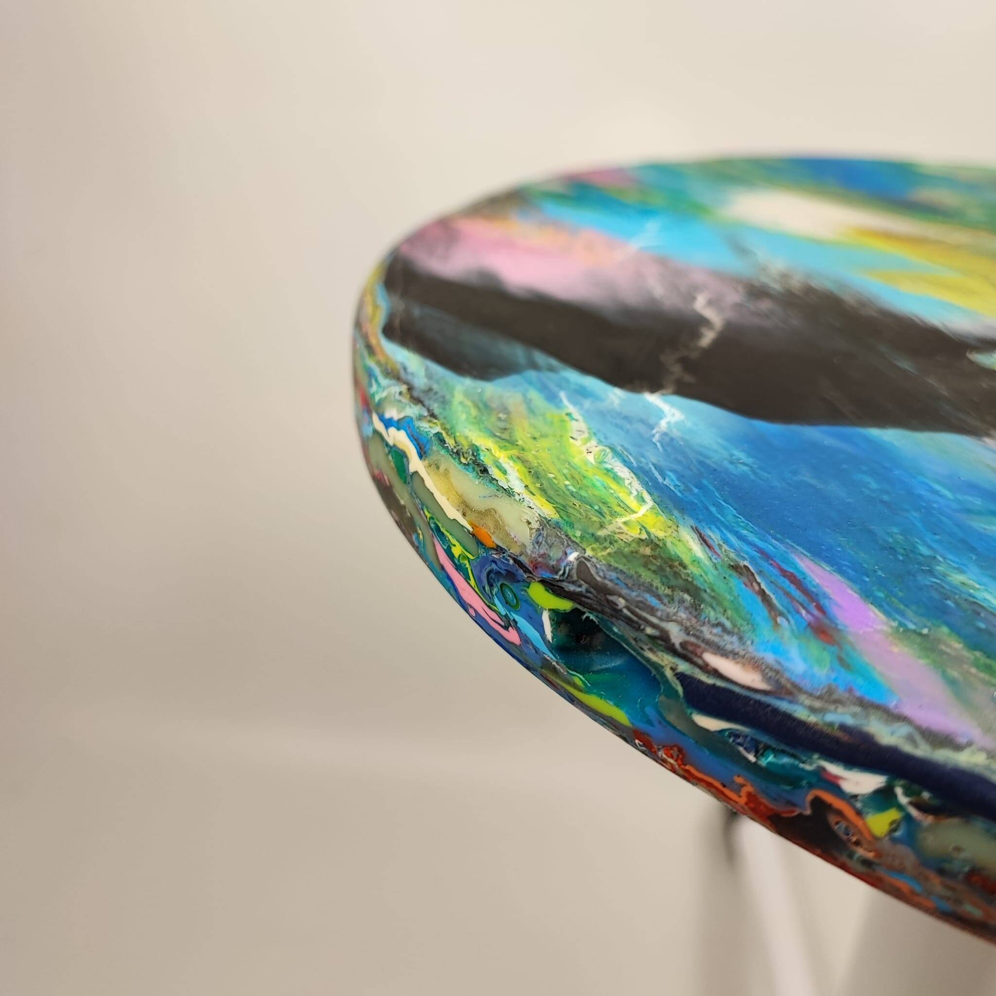 Recycled plastic school stool, 1970s