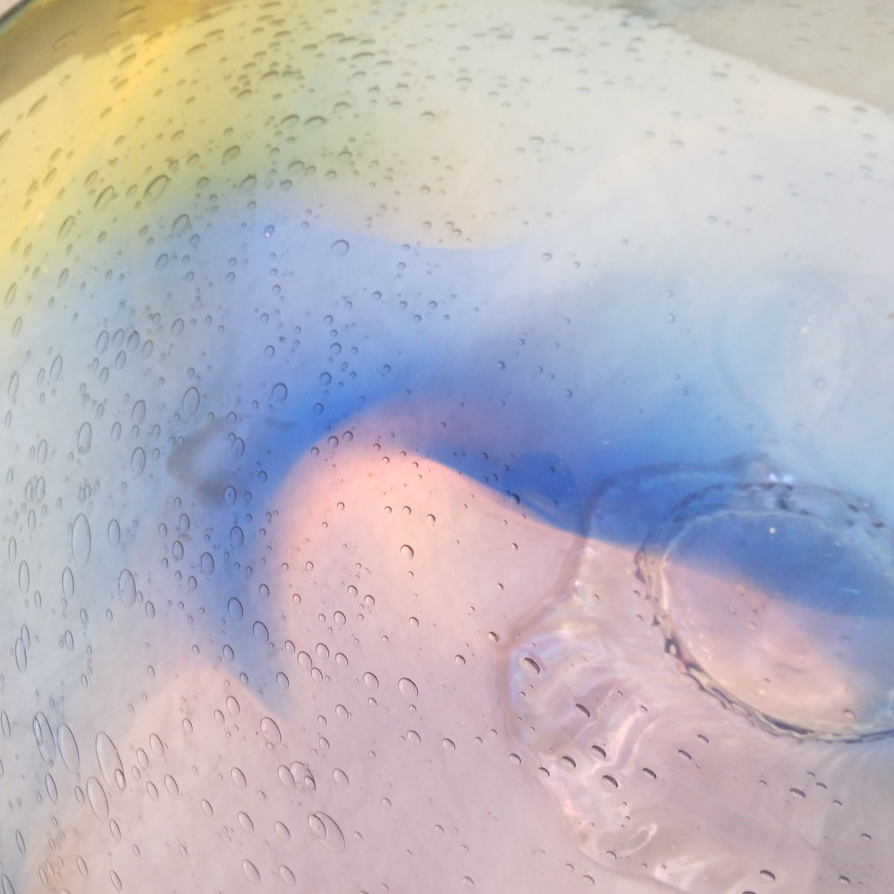 Fruit cup in blown glass signed