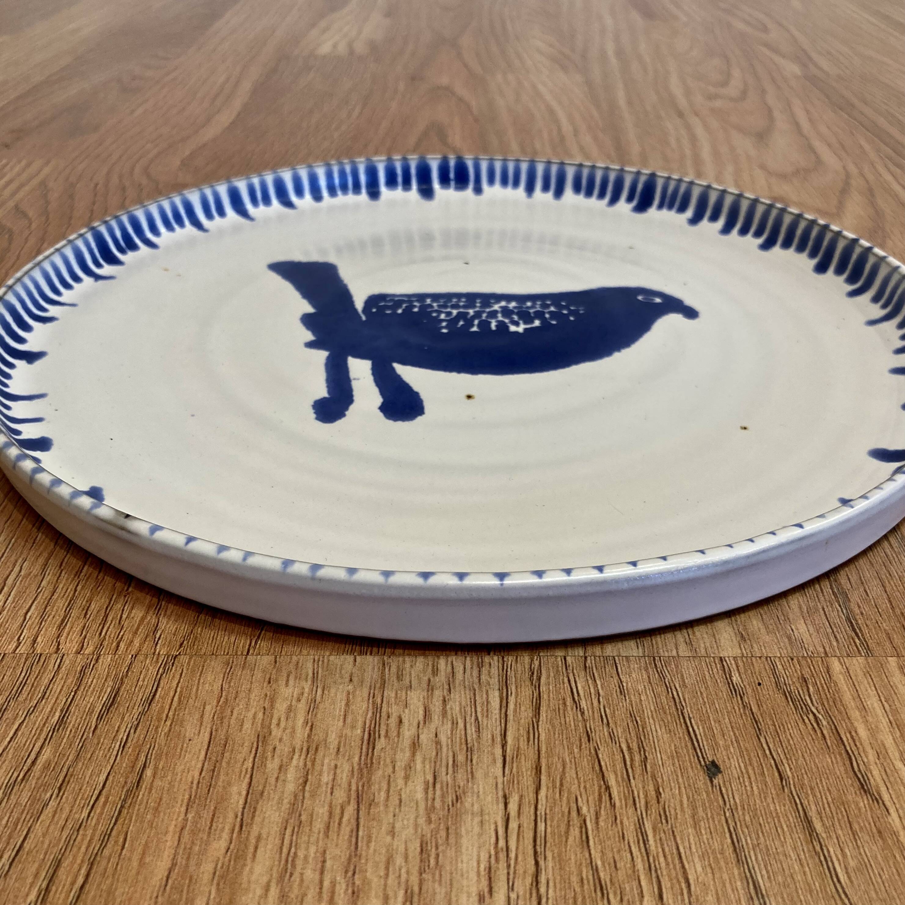 Set of 6 completely handmade plates.