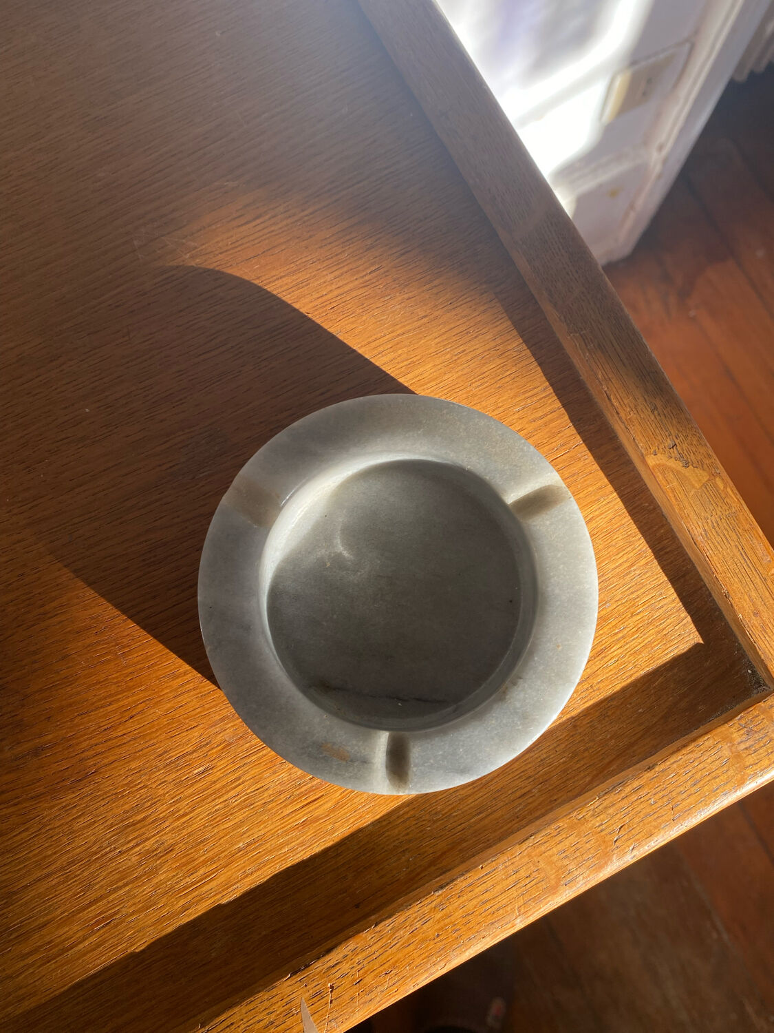 Cendrier vintage en marbre gris