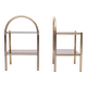 Pair brass bed side tables 1970s France