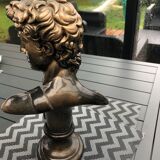 Plaster bust imitation bronze of David