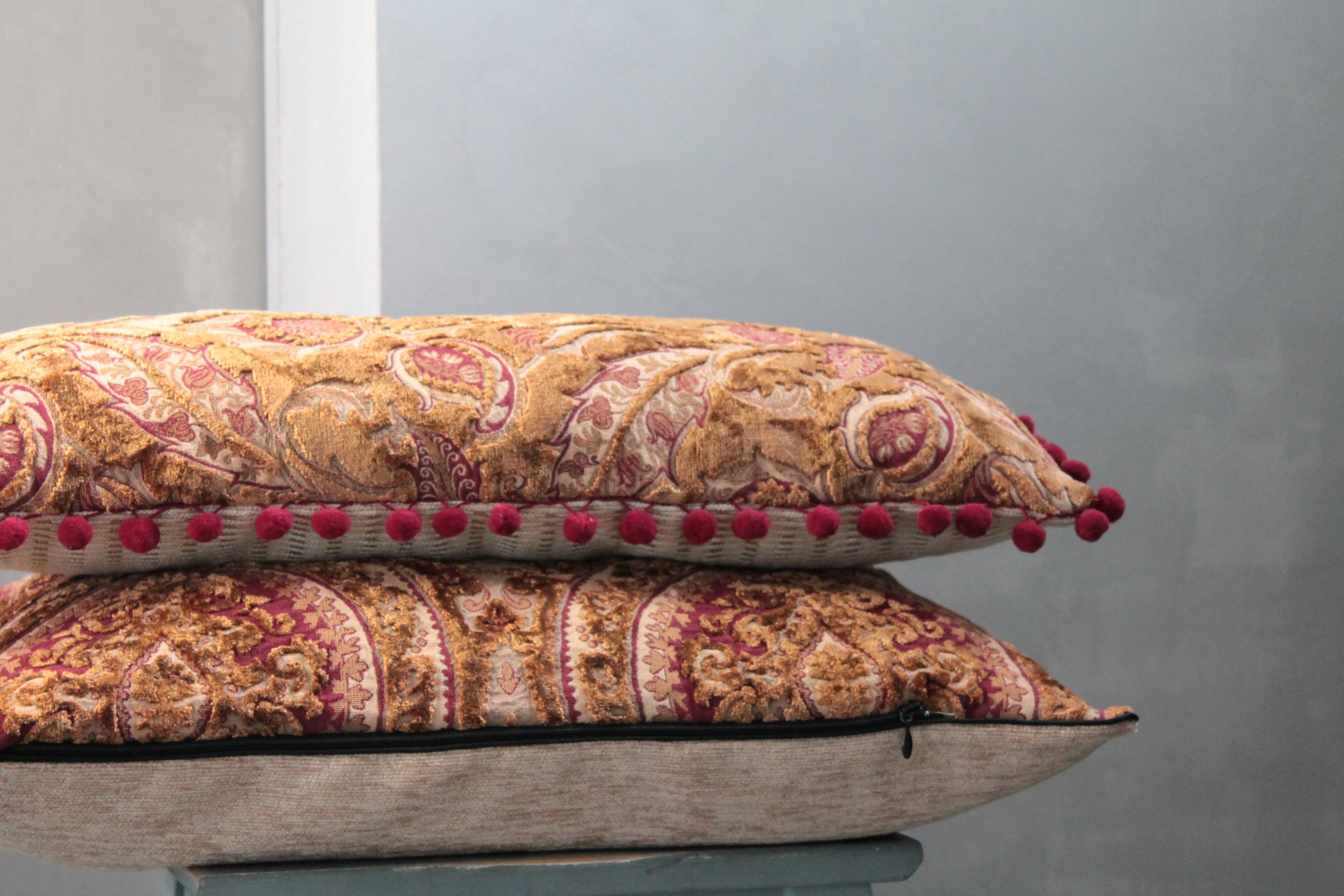 Coussin bohème chic en tapisserie d'ameublement