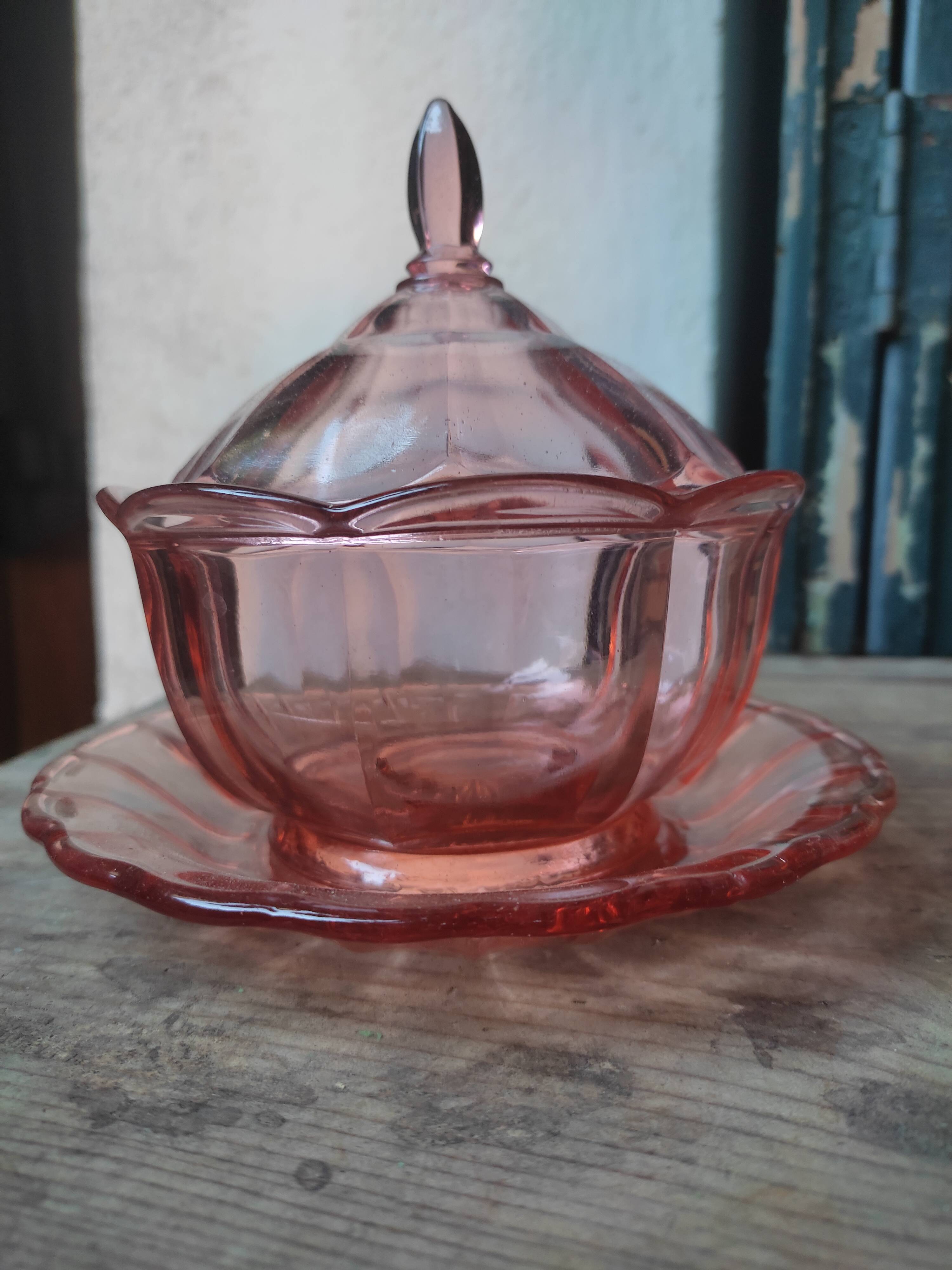 Pink glass candy maker