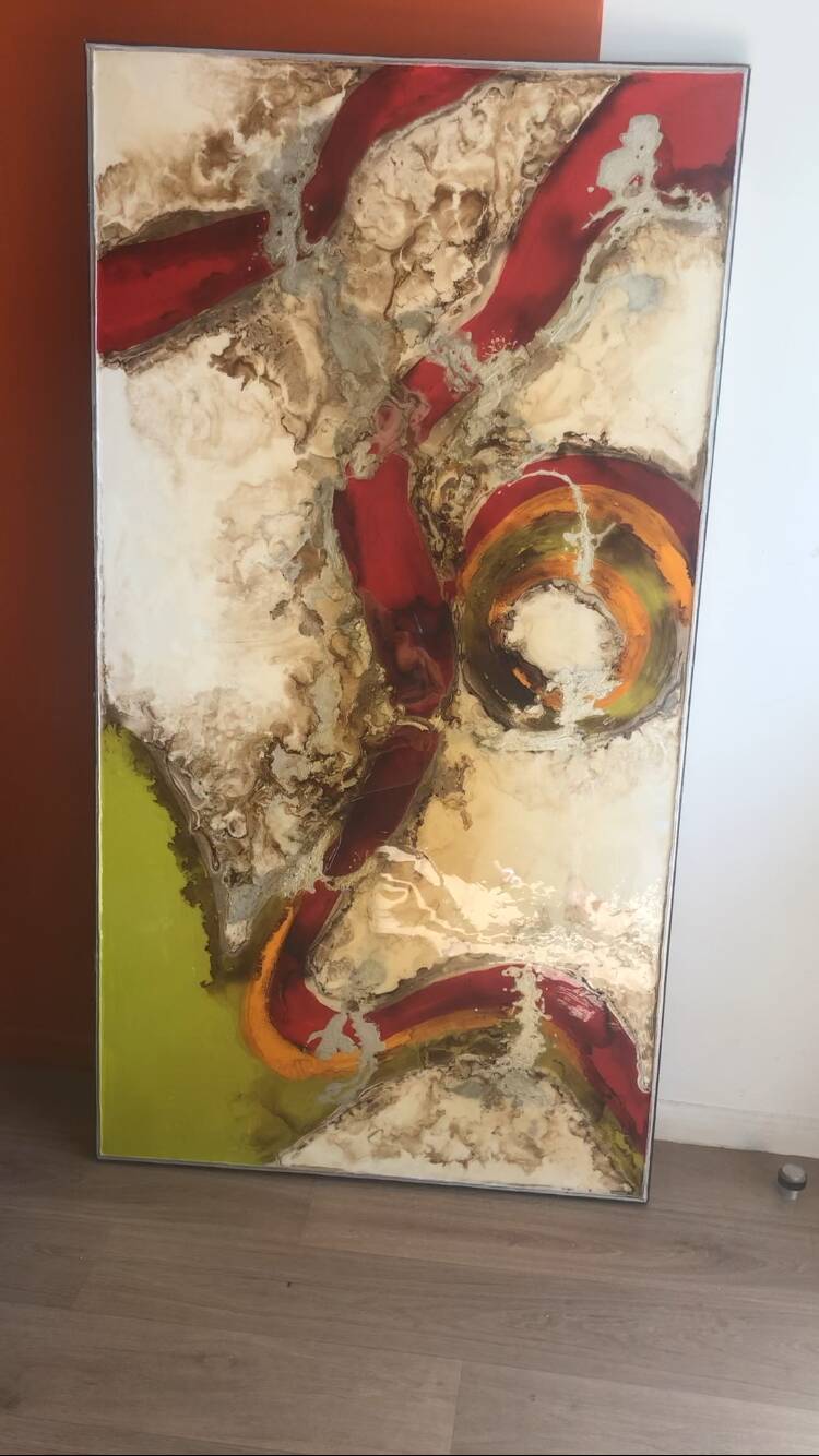 Large Abstract Canvas by the Spanish Publisher Schuller – 150x81 cm