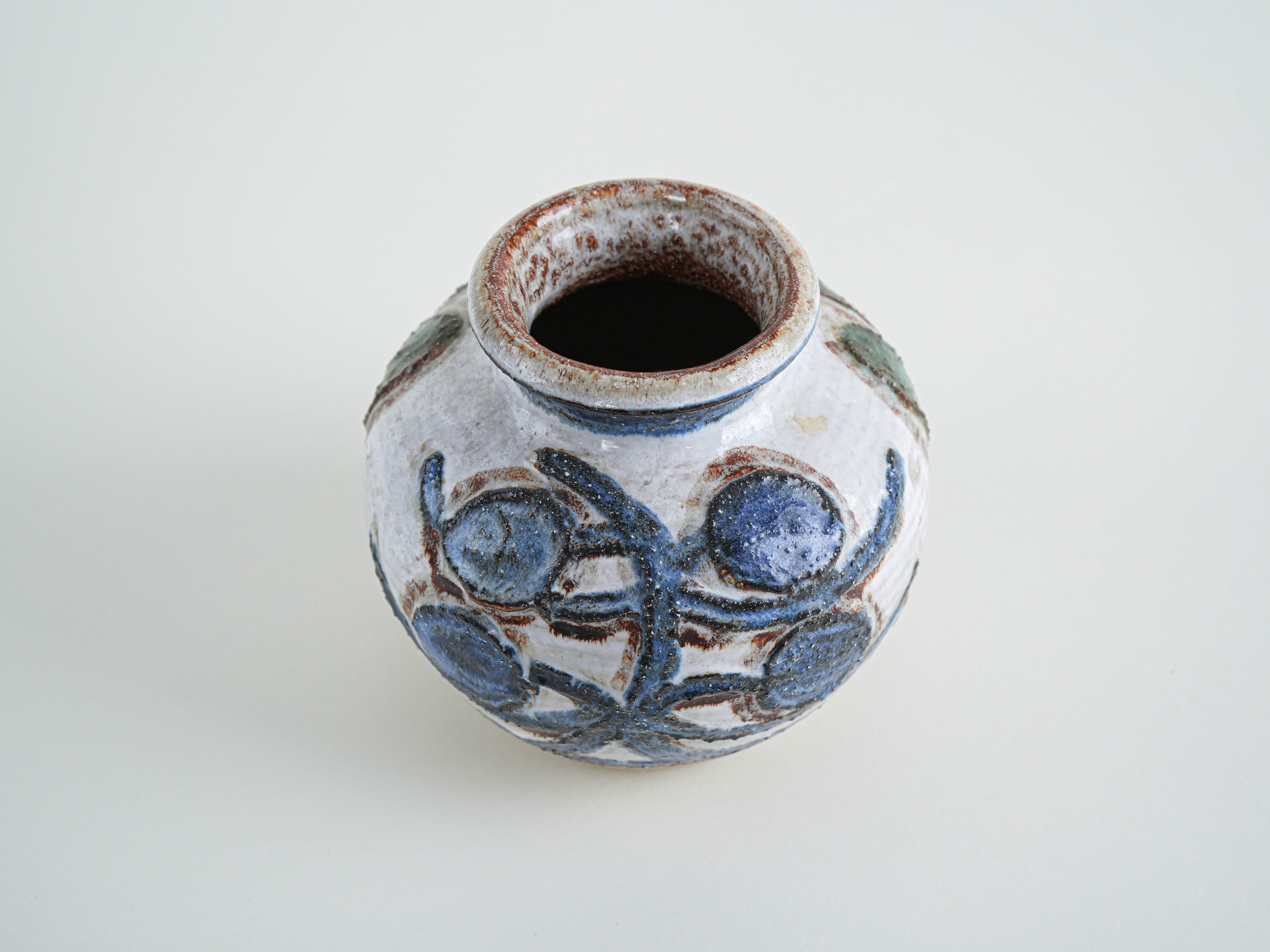 Ceramic vase, Danish design, 1960s, manufactured by Søholm