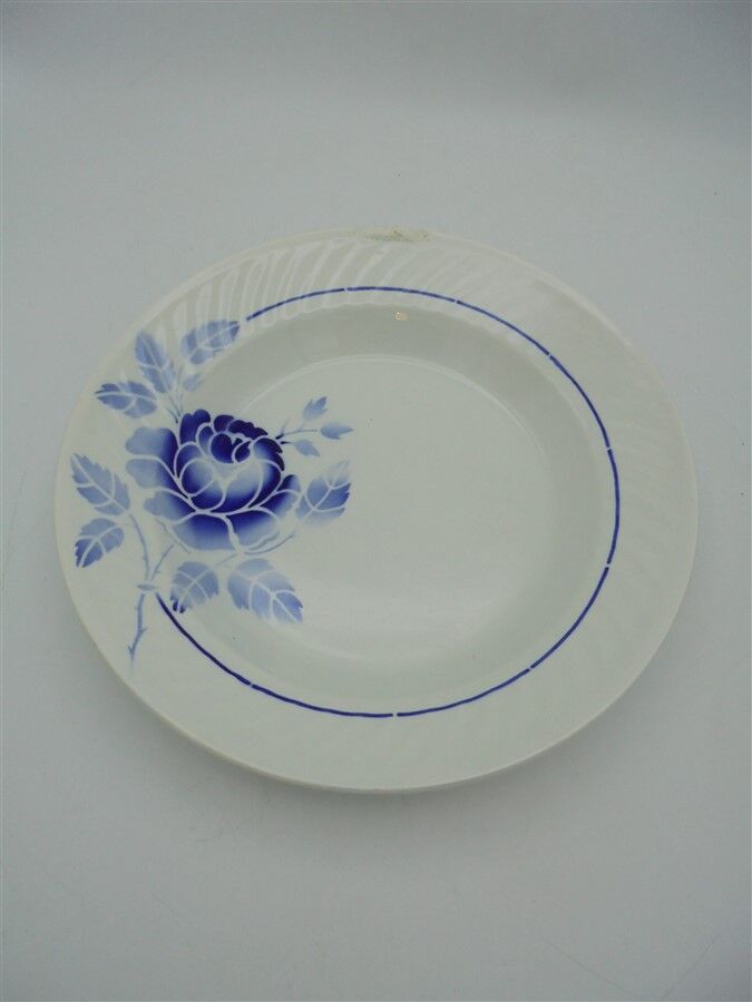 Old flat hollow blue flower decoration
