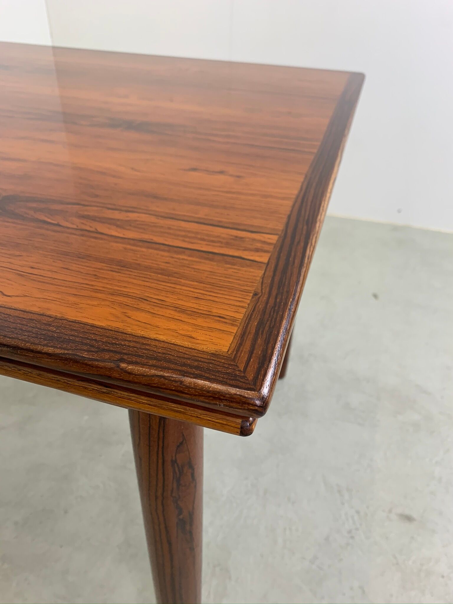 Square dining table in palisander by Lübke, 1960