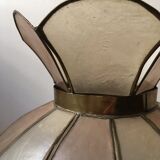 Mother-of-pearl and brass suspension with its collar