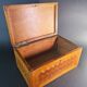 Marquetry Jewelry or Keepsake Box – Vintage Elegance in Pre-Cut Wood
