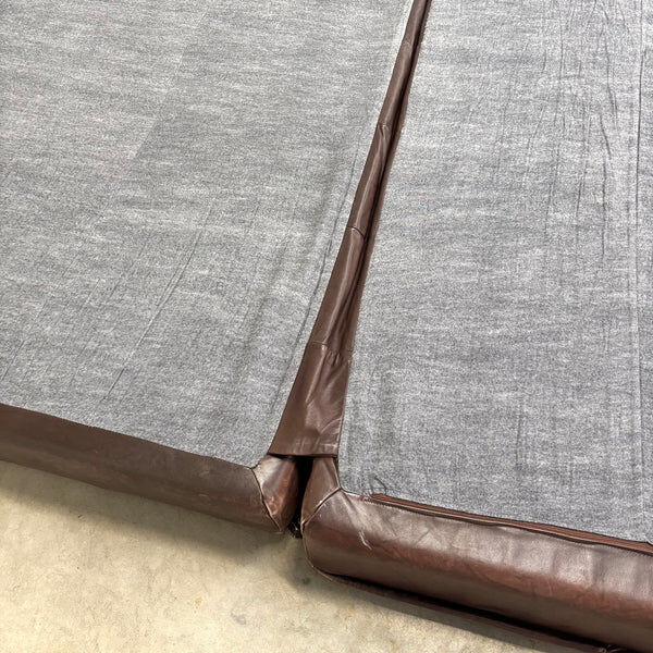 Canapé-lit en cuir vintage, années 1970