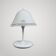 Mushroom Table Lamp in Murano Glass and White Metal Design 1970