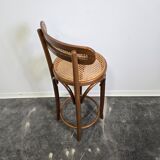 Bentwood Bar Stool with Cane Seat & Back