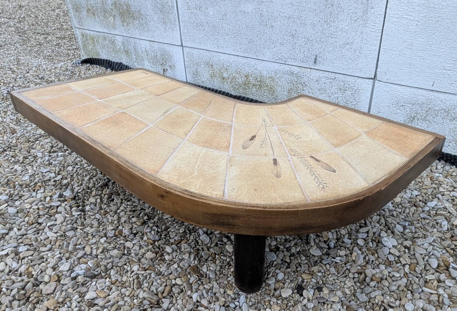 Vintage Vallauris Herbier Design Coffee Table Signed Barrois