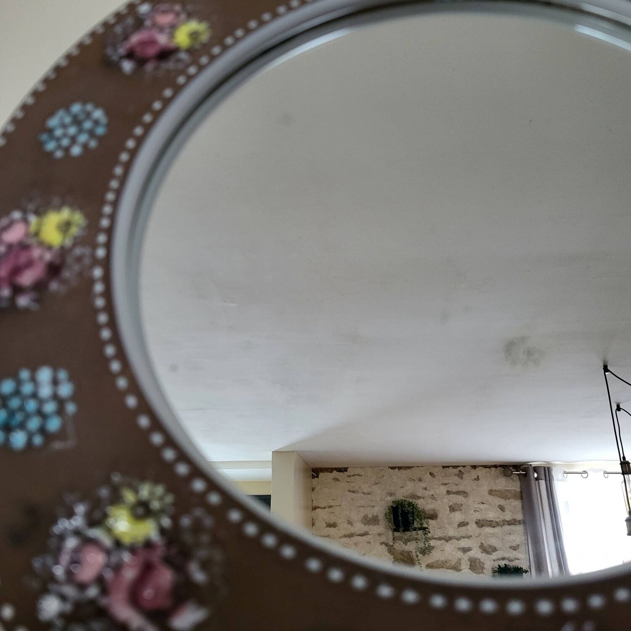 Ceramic Mirror Mari Simmulson Floral Decor/ Scandinavian Design