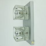 no. 2 of 2 mid century peill & putzler SCONCE with 2 glass cubes 60s/70s