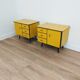 Pair of yellow bedside tables