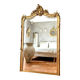 Antique gilded Louis XV pediment mirror