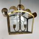 Mid-Century Italian Brass Ceiling Lamp in the style of Fontana Arte, 1950s