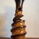 Carved mango wood vase