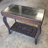 Moroccan carved wood table
