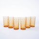 Set of amber glasses, Italian design, 1970s, manufactured in Italy