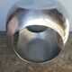 Brushed stainless steel pouffe design 1970