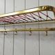 Vintage gold metal and scoubidou coat rack