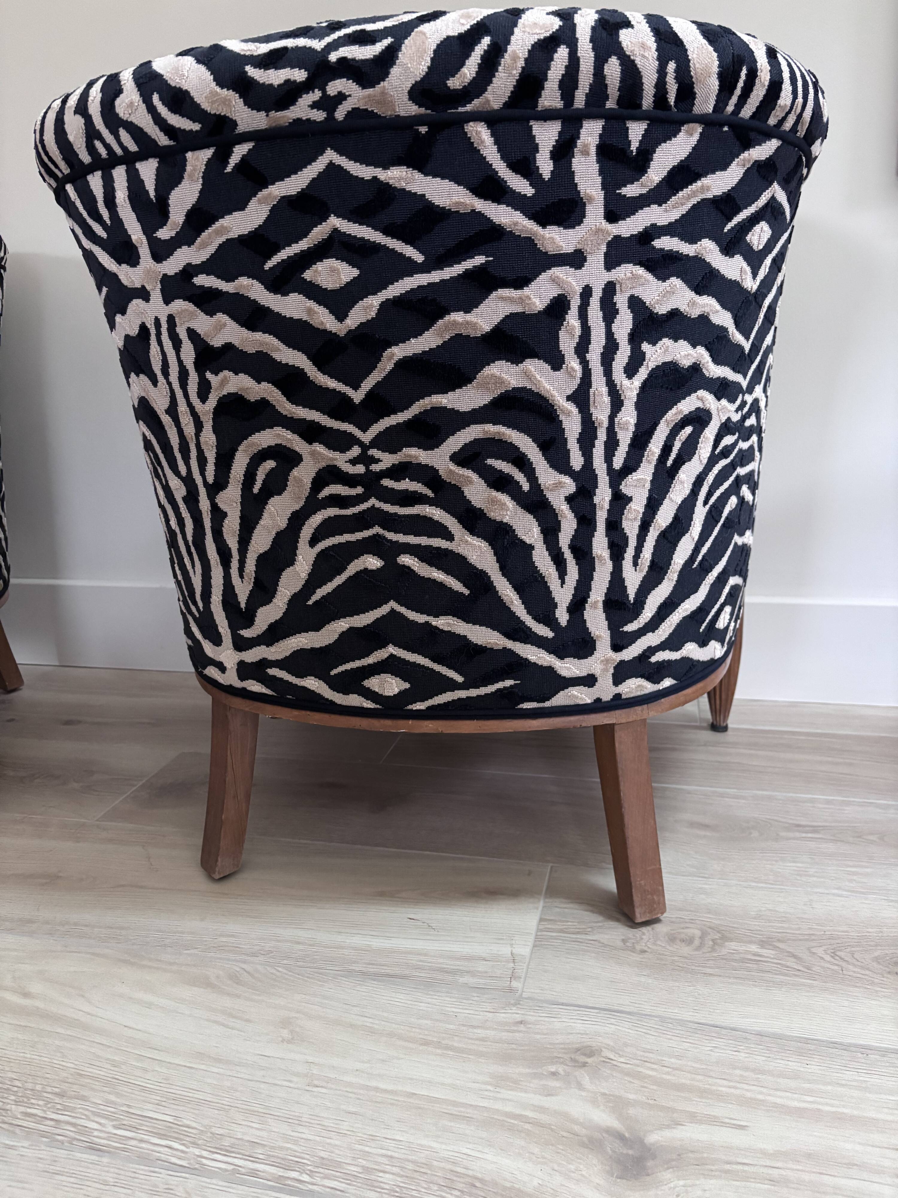 Paire de fauteuils tonneau