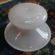 White opaline vase - late 19th or early 20th century