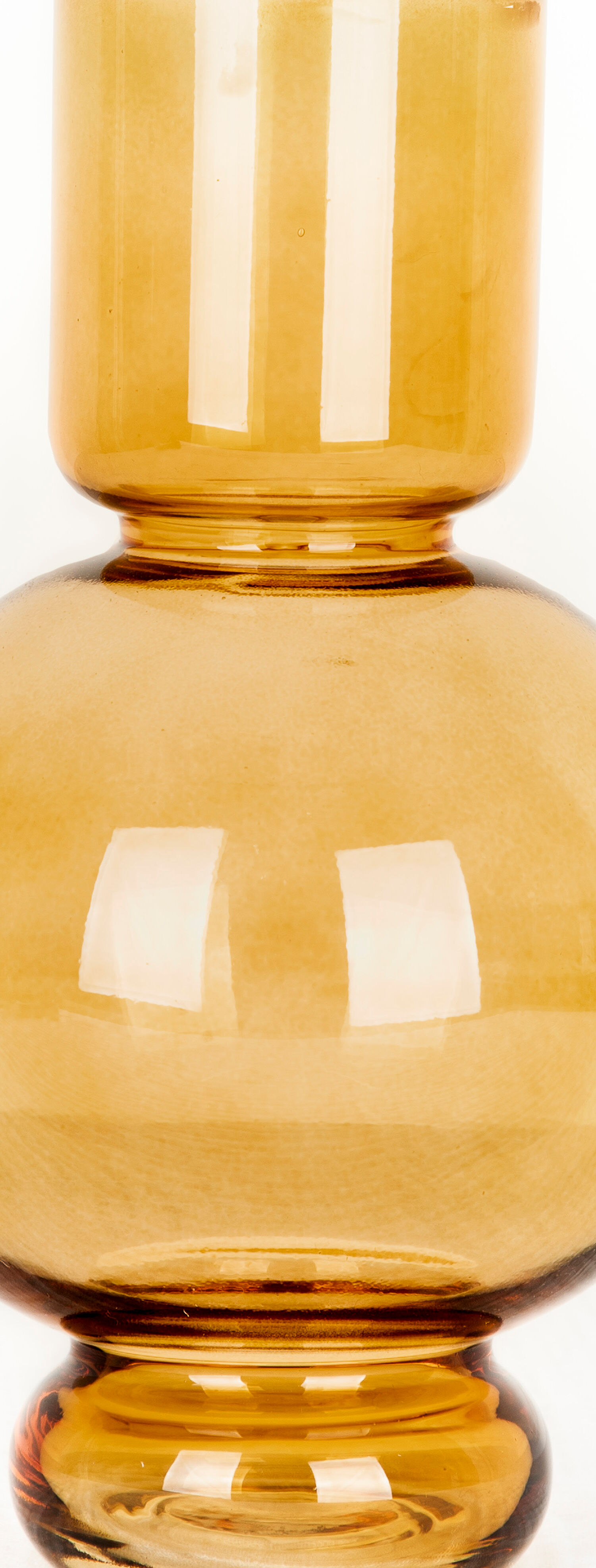 Vase yellow ball height 25,5cm