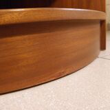 1970s teak corner shelf