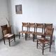 Série de 6 chaises paille et chêne beauche