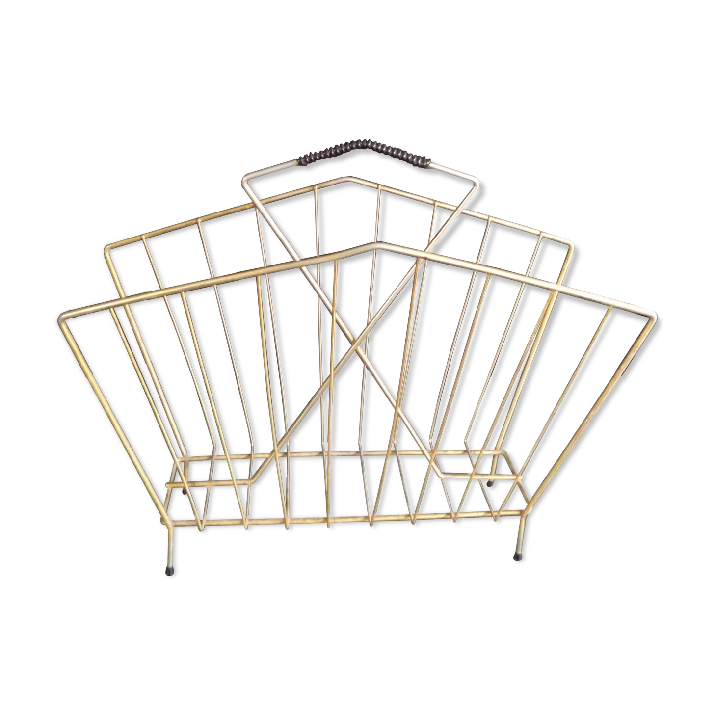 70' vintage gold metal newspaper door