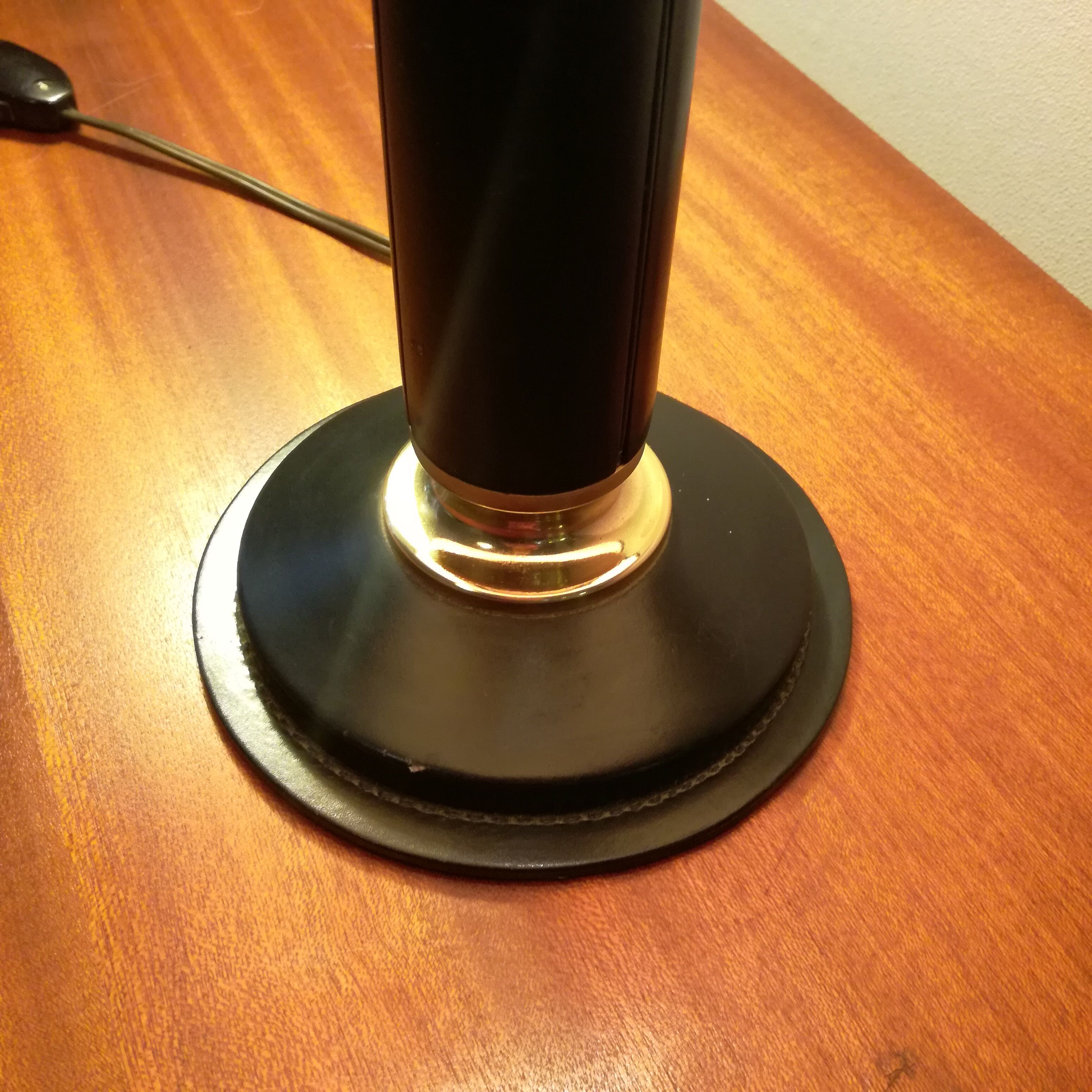 Midcentury leather lamp