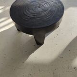 Coffee table en bois massif monoxyle noir