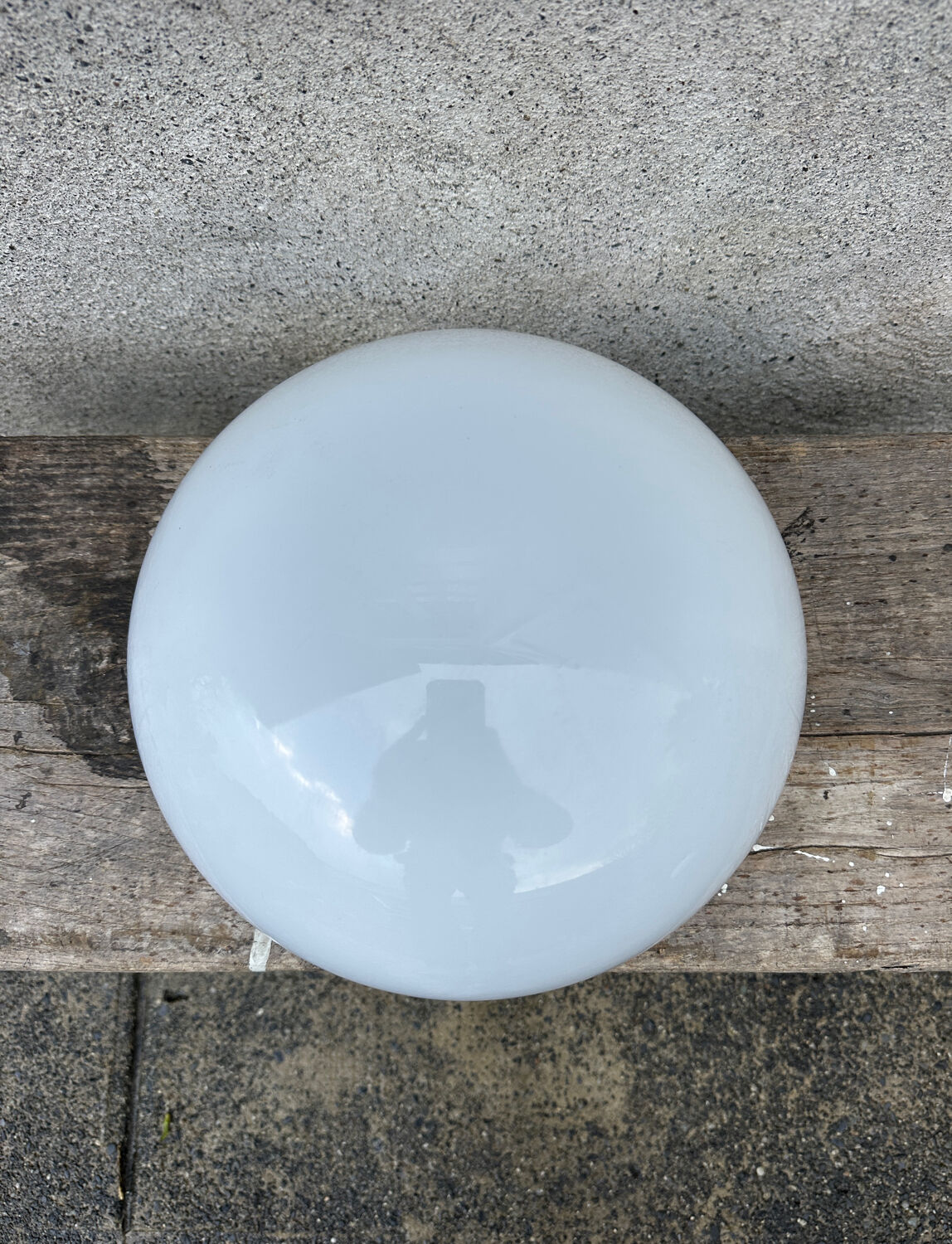 Vintage ceiling light in white opaline, vintage wall sconce.